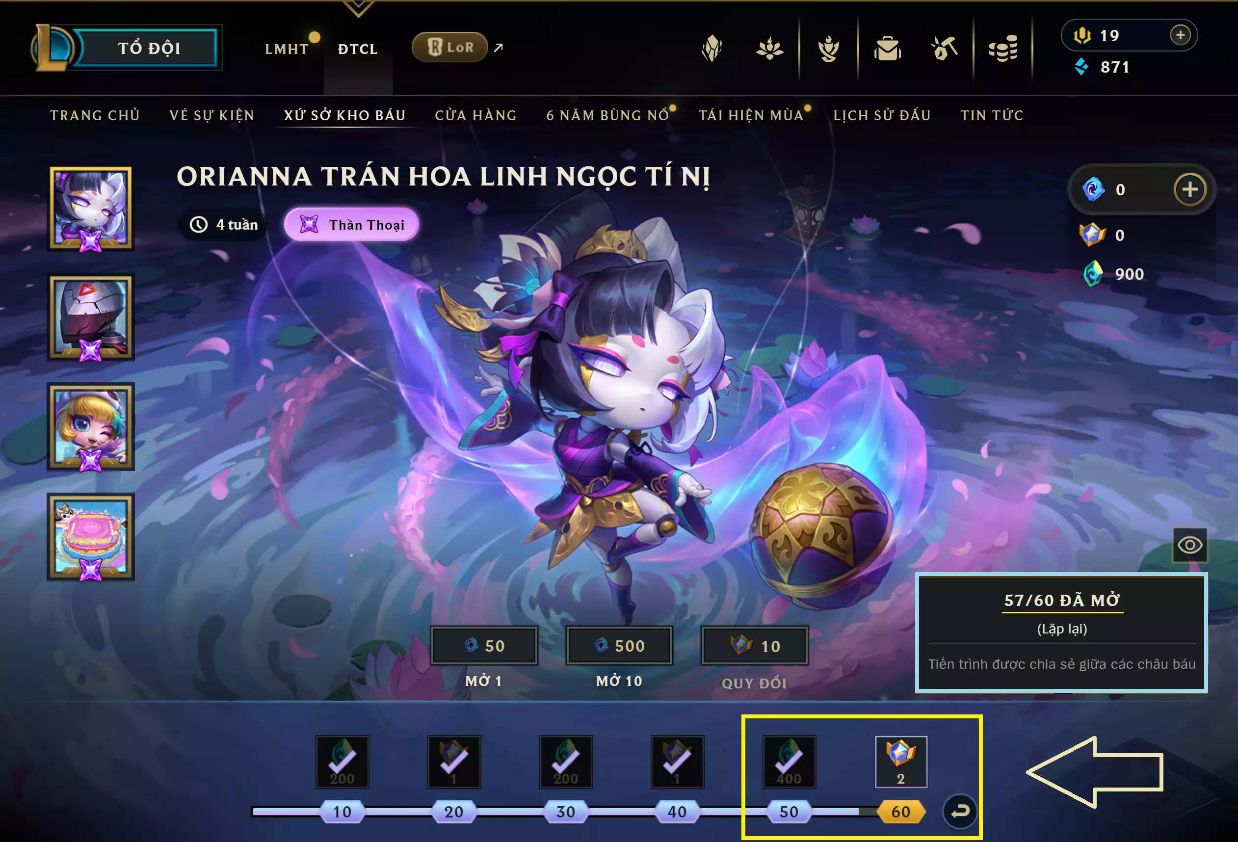 Ảnh 📮TFT - VIP Ngon 🔵 Ahri Chiêu Hồn Thiên Hồ Tí Nị  🔵 Akali Vệ Binh Tinh Tú Tí Nị 🔵 Whisker Hiểm Họa Siêu Cấp 🔵 Choncc Thông Thái 🧧 Sàn Đấu - Quái Vật Tấn Công 🧧 Sàn Đấu - Everything Gose On 🌠 Cầu Vòng Tối Thượng Thanh Hoa ➡️ Vòng Xoay Tua (57/60) +2 Huy Chương ➡️ Dư 900 Pha Lê 🍁 Có Thẻ Đổi Tên Nhân Vật Miễn Phí